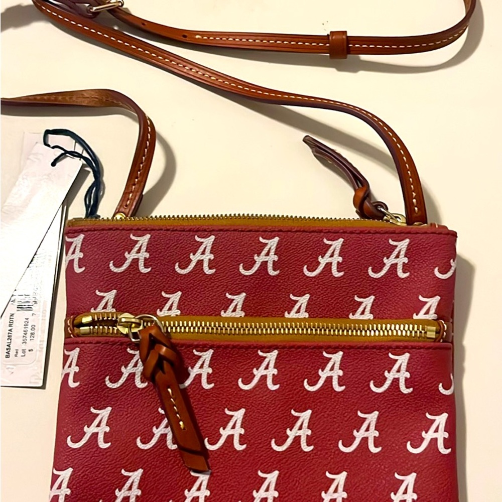 dooney & bourke Alabama crimson tide Small Zip Crossbody new w/tag